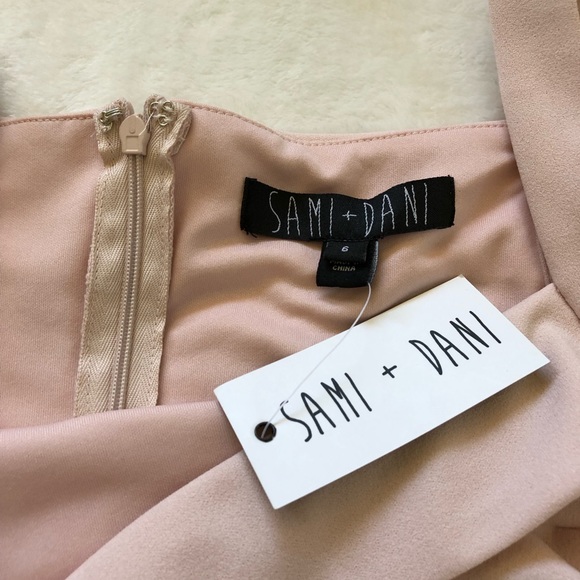 🆕 NWT Sami & Dani Blush Pink Cold Shoulder Dress - Picture 5 of 6